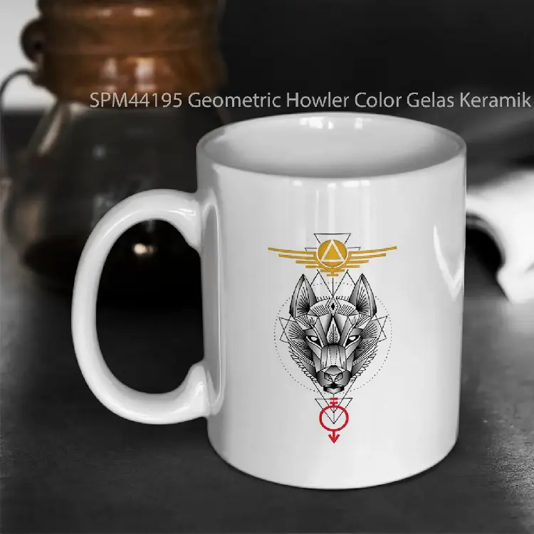 SPM44195 Geometric Howler Color Gelas Keramik Supermug