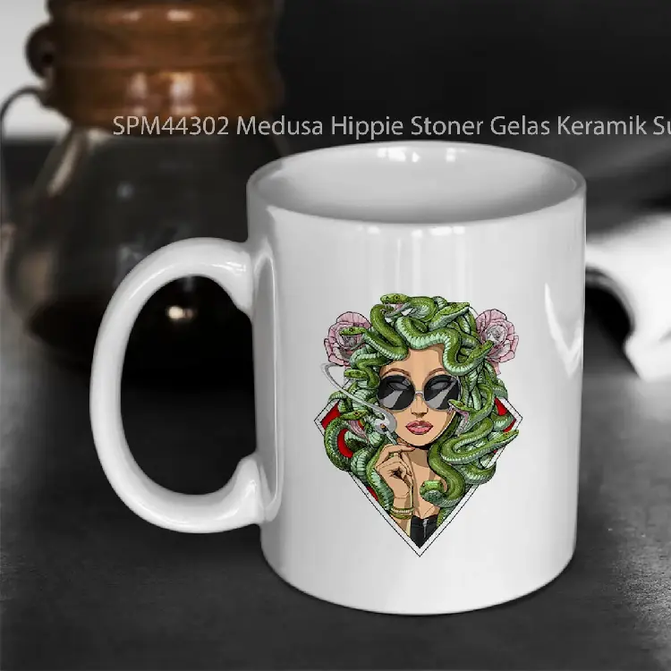 SPM44302 Medusa Hippie Stoner Gelas Keramik Supermug
