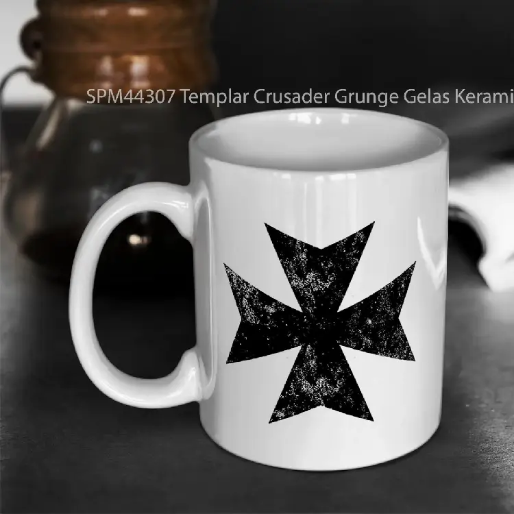 SPM44307 Templar Crusader Grunge Gelas Keramik Supermug