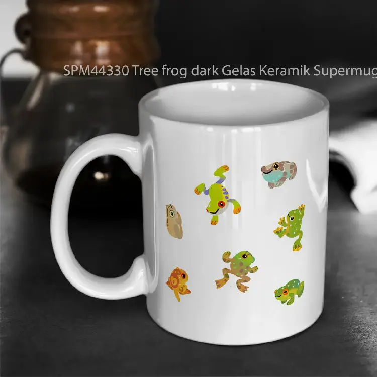 SPM44330 Tree frog dark Gelas Keramik Supermug