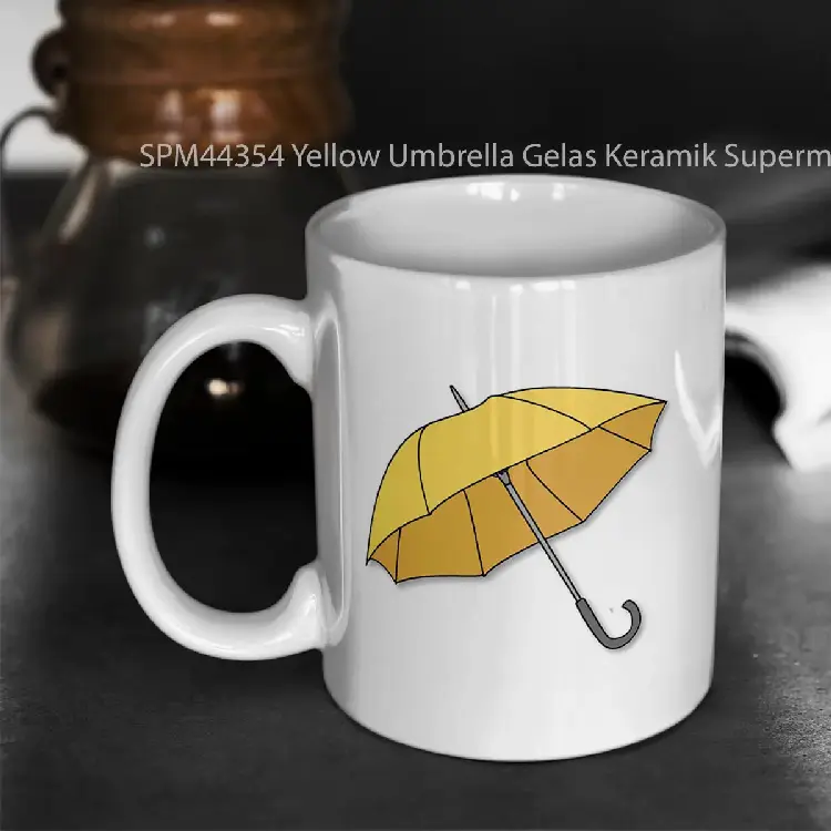 SPM44354 Yellow Umbrella Gelas Keramik Supermug
