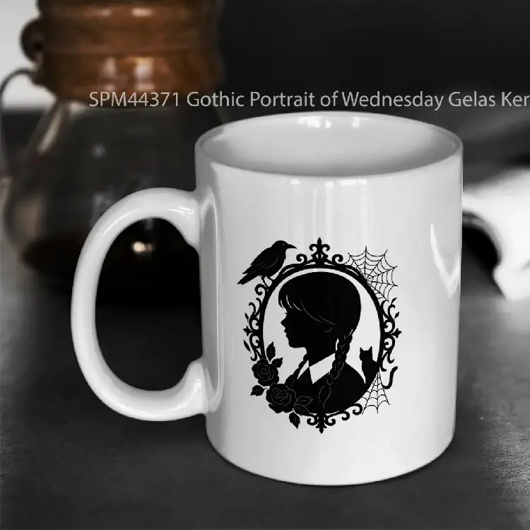 SPM44371 Gothic Portrait of Wednesday Gelas Keramik Supermug