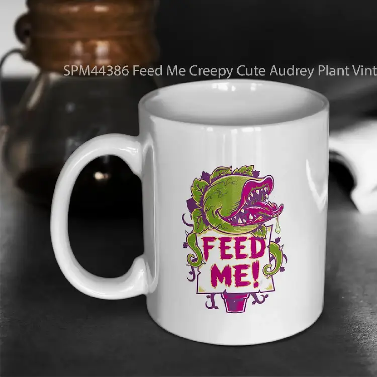 SPM44386 Feed Me Creepy Cute Audrey Plant Vintage Spooky Horror Musical Gelas Keramik Supermug