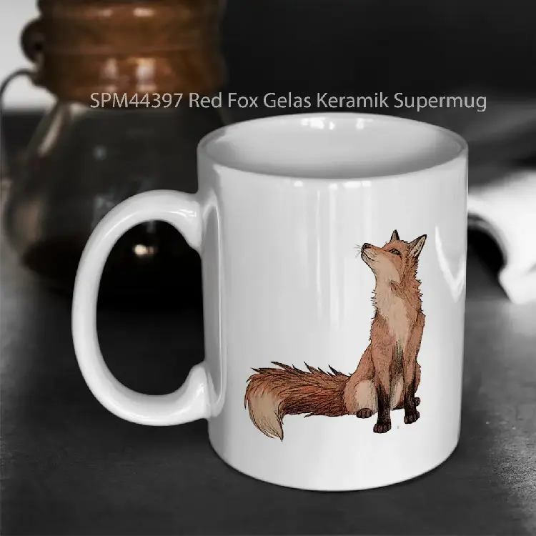 SPM44397 Red Fox Gelas Keramik Supermug