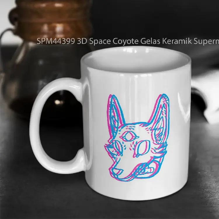 SPM44399 3D Space Coyote Gelas Keramik Supermug