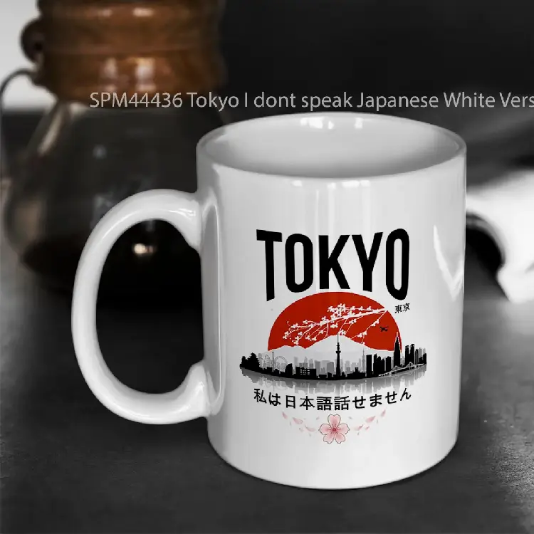 SPM44436 Tokyo I dont speak Japanese White Version Gelas Keramik Supermug