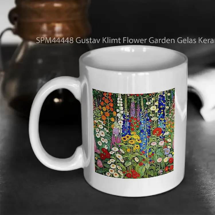 SPM44448 Gustav Klimt Flower Garden Gelas Keramik Supermug