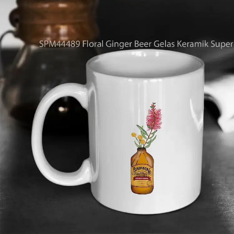 SPM44489 Floral Ginger Beer Gelas Keramik Supermug