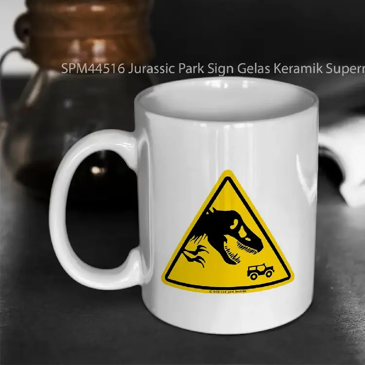 SPM44516 Jurassic Park Sign Gelas Keramik Supermug
