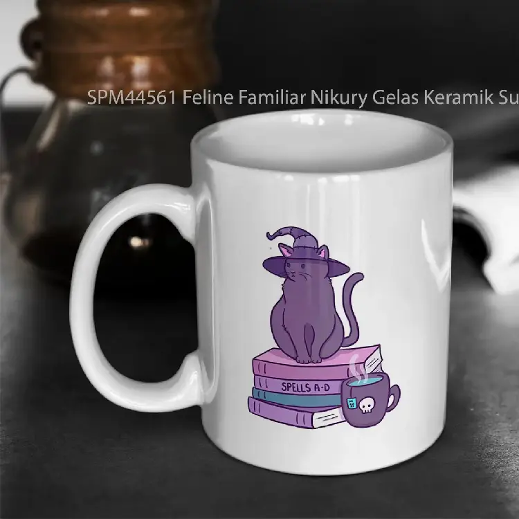 SPM44561 Feline Familiar Nikury Gelas Keramik Supermug