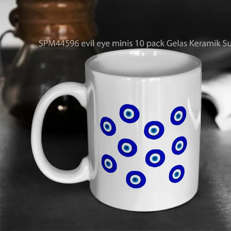 SPM44596 evil eye minis 10 pack Gelas Keramik Supermug