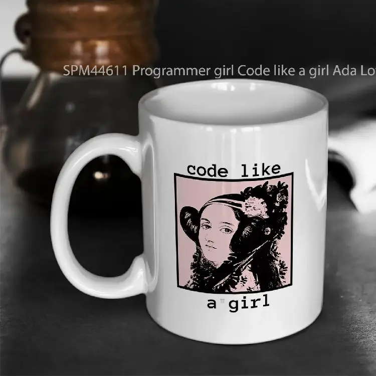 SPM44611 Programmer girl Code like a girl Ada Lovelace Gelas Keramik Supermug