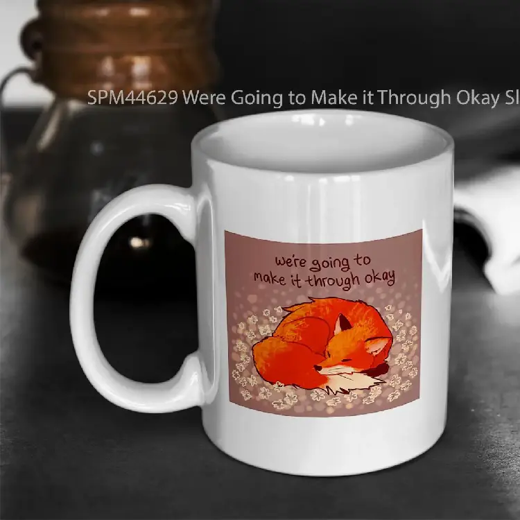 SPM44629 Were Going to Make it Through Okay Sleeping Flower Fox Gelas Keramik Supermug