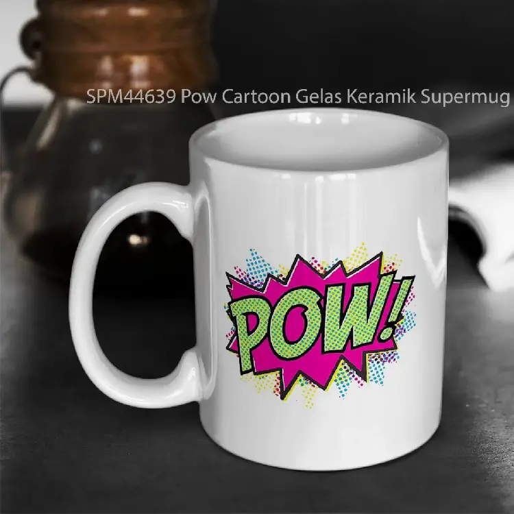 SPM44639 Pow Cartoon Gelas Keramik Supermug