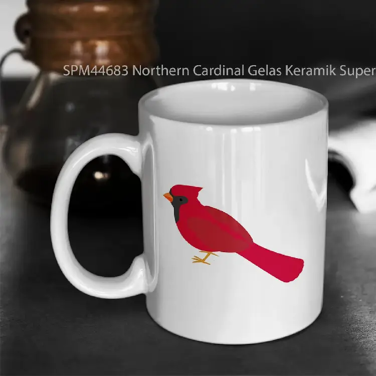 SPM44683 Northern Cardinal Gelas Keramik Supermug