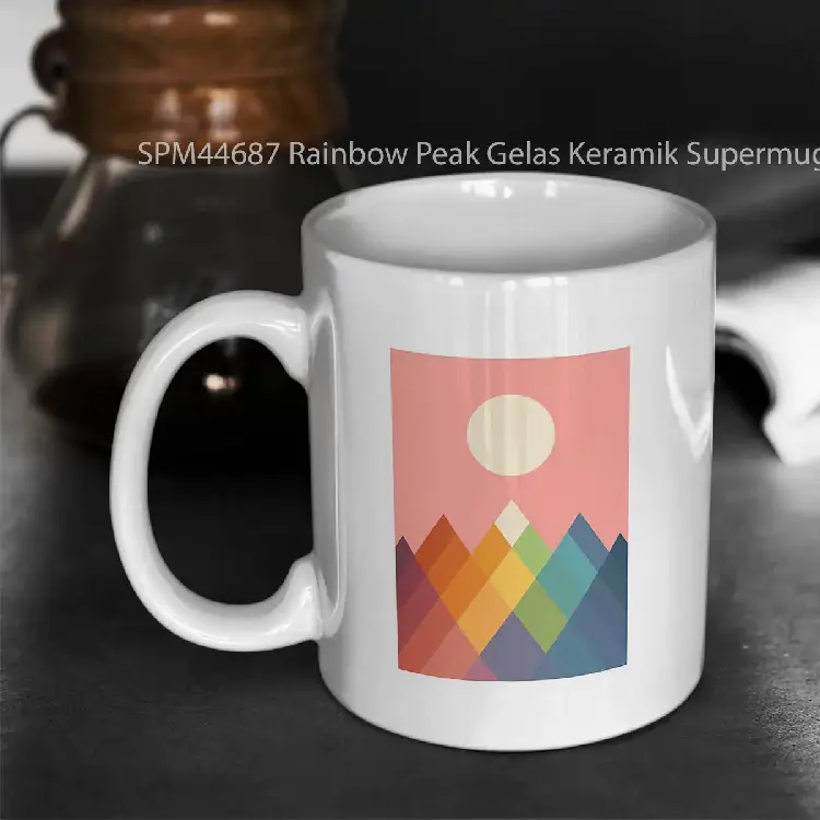 SPM44687 Rainbow Peak Gelas Keramik Supermug