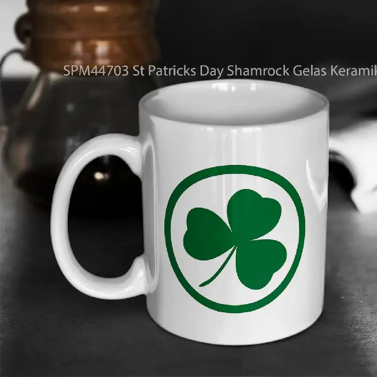 SPM44703 St Patricks Day Shamrock Gelas Keramik Supermug