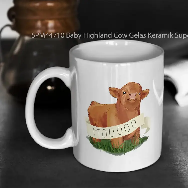 SPM44710 Baby Highland Cow Gelas Keramik Supermug