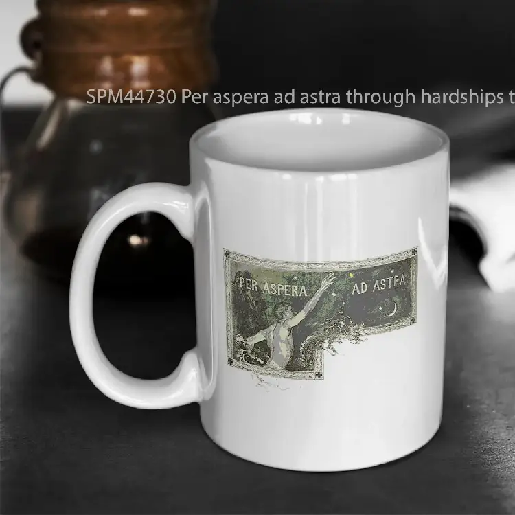 SPM44730 Per aspera ad astra through hardships to the stars Gelas Keramik Supermug