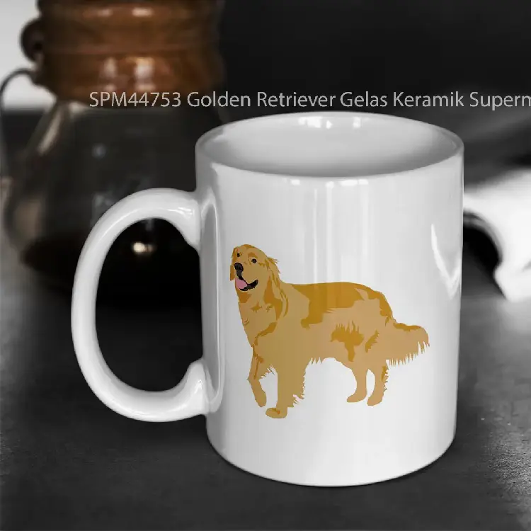 SPM44753 Golden Retriever Gelas Keramik Supermug