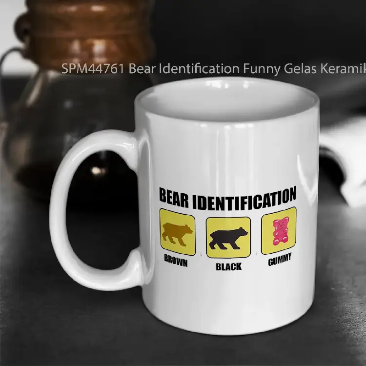 SPM44761 Bear Identification Funny Gelas Keramik Supermug