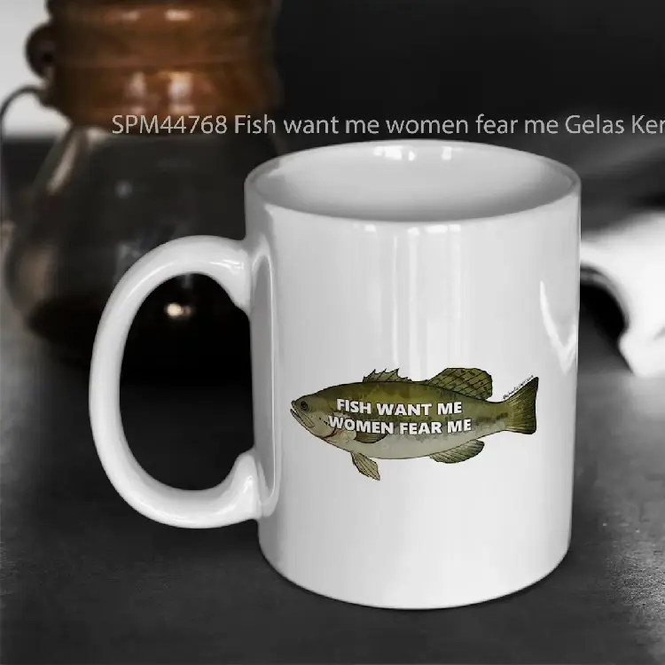 SPM44768 Fish want me women fear me Gelas Keramik Supermug