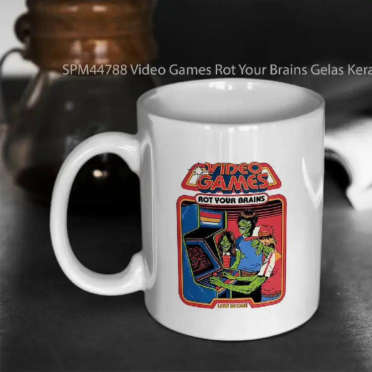SPM44788 Video Games Rot Your Brains Gelas Keramik Supermug