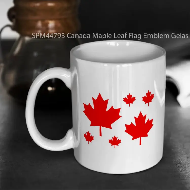 SPM44793 Canada Maple Leaf Flag Emblem Gelas Keramik Supermug