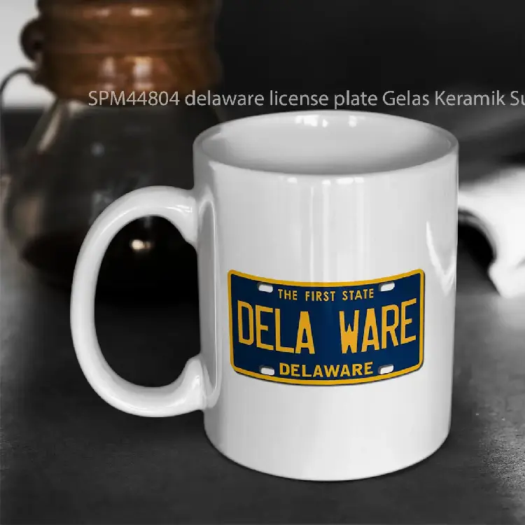 SPM44804 delaware license plate Gelas Keramik Supermug