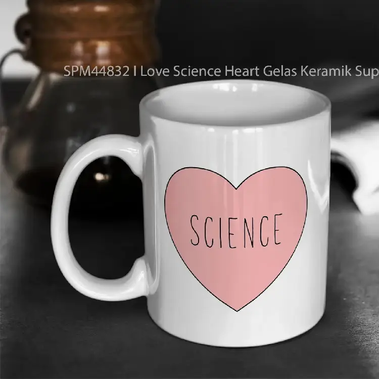 SPM44832 I Love Science Heart Gelas Keramik Supermug