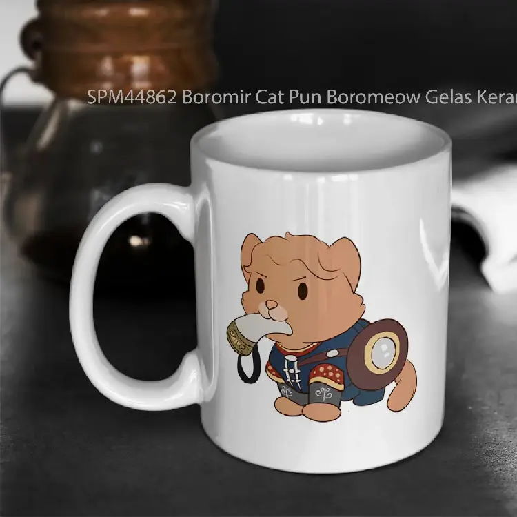 SPM44862 Boromir Cat Pun Boromeow Gelas Keramik Supermug