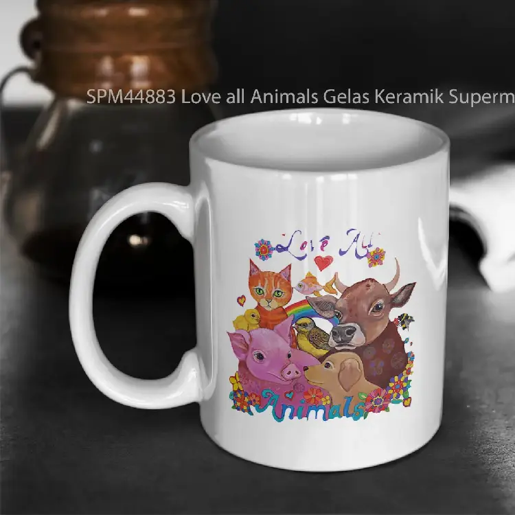SPM44883 Love all Animals Gelas Keramik Supermug