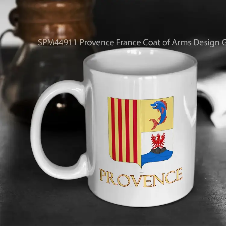 SPM44911 Provence France Coat of Arms Design Gelas Keramik Supermug