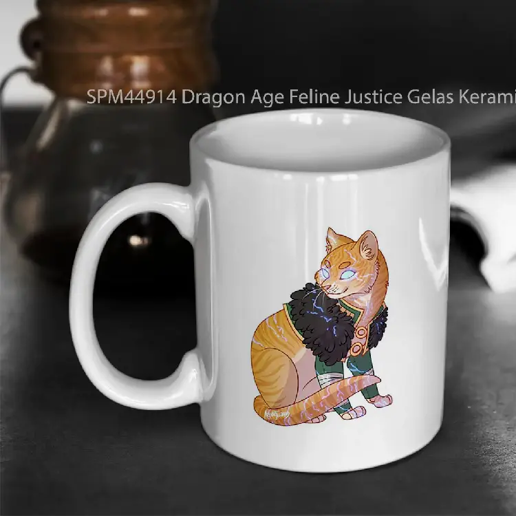 SPM44914 Dragon Age Feline Justice Gelas Keramik Supermug