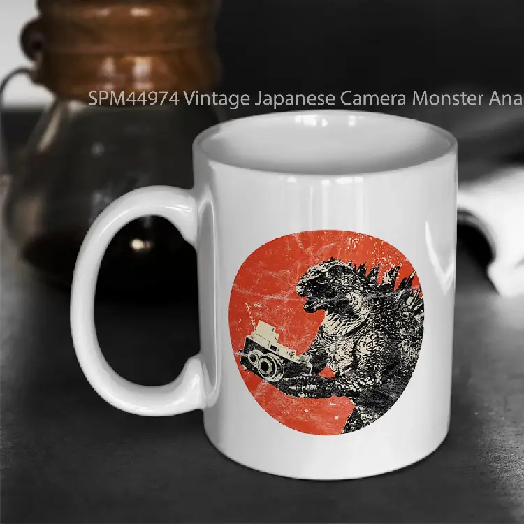 SPM44974 Vintage Japanese Camera Monster Analog SLR Film Photographer design Gelas Keramik Supermug