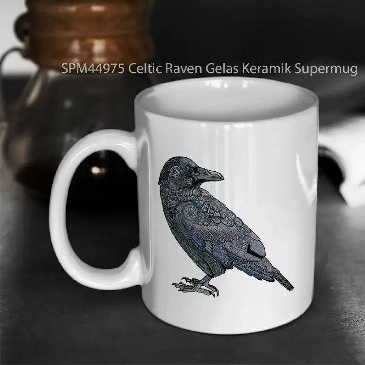SPM44975 Celtic Raven Gelas Keramik Supermug
