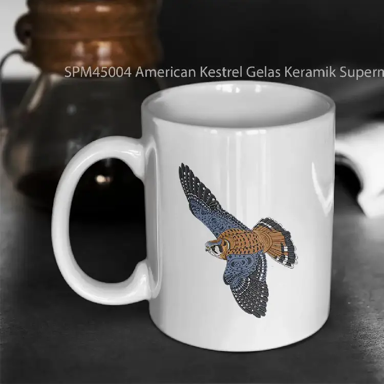 SPM45004 American Kestrel Gelas Keramik Supermug