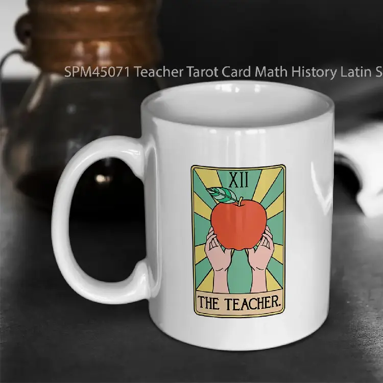 SPM45071 Teacher Tarot Card Math History Latin Sped Music Art Gelas Keramik Supermug