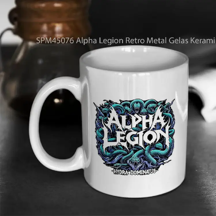 SPM45076 Alpha Legion Retro Metal Gelas Keramik Supermug