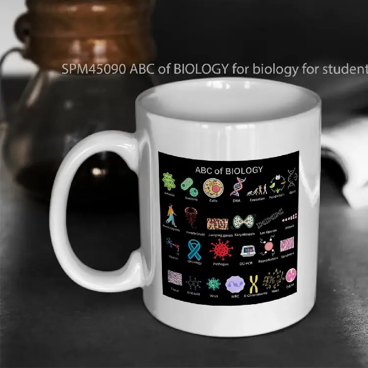 SPM45090 ABC of BIOLOGY for biology for students and biologists Gelas Keramik Supermug