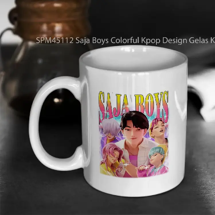 SPM45112 Saja Boys Colorful Kpop Design Gelas Keramik Supermug