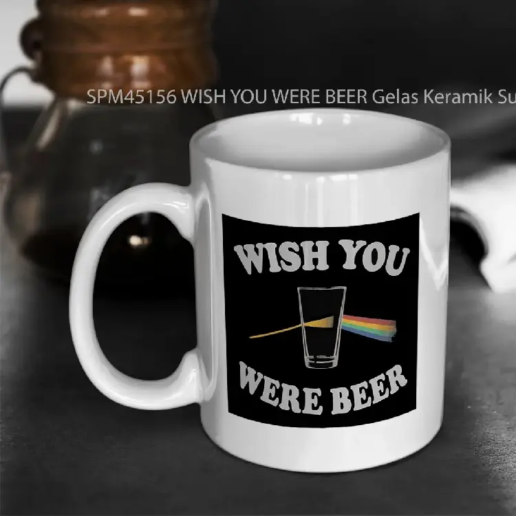 SPM45156 WISH YOU WERE BEER Gelas Keramik Supermug