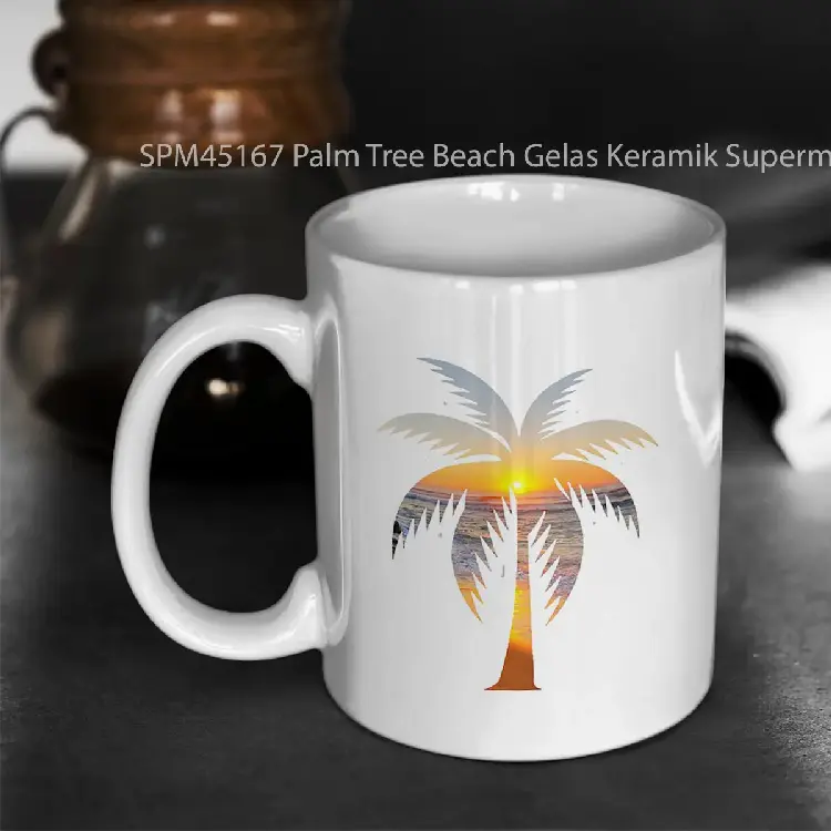 SPM45167 Palm Tree Beach Gelas Keramik Supermug