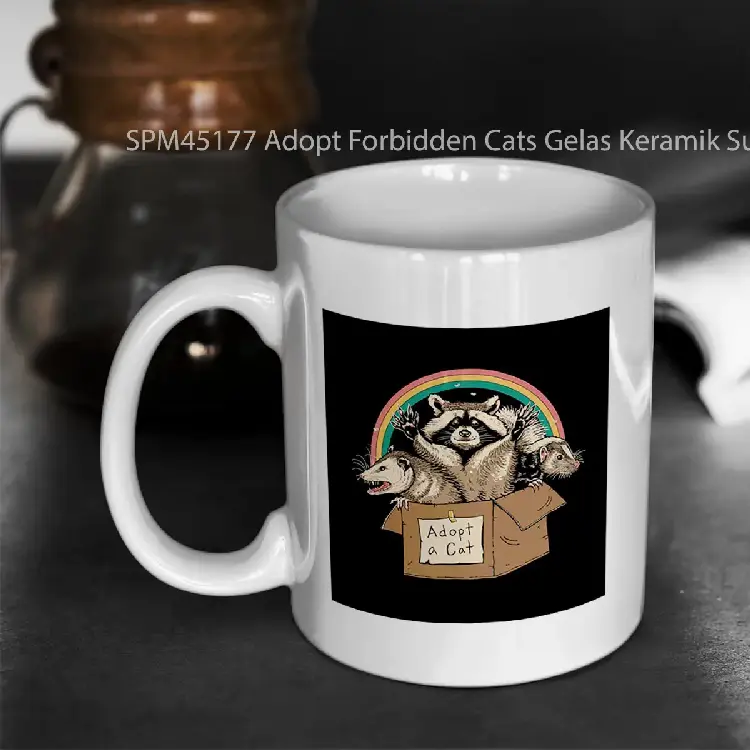 SPM45177 Adopt Forbidden Cats Gelas Keramik Supermug