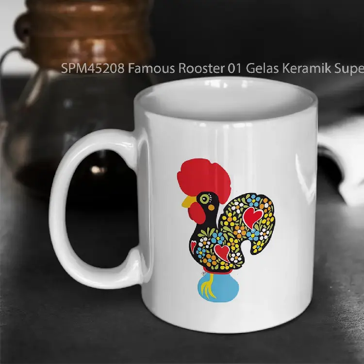 SPM45208 Famous Rooster 01 Gelas Keramik Supermug