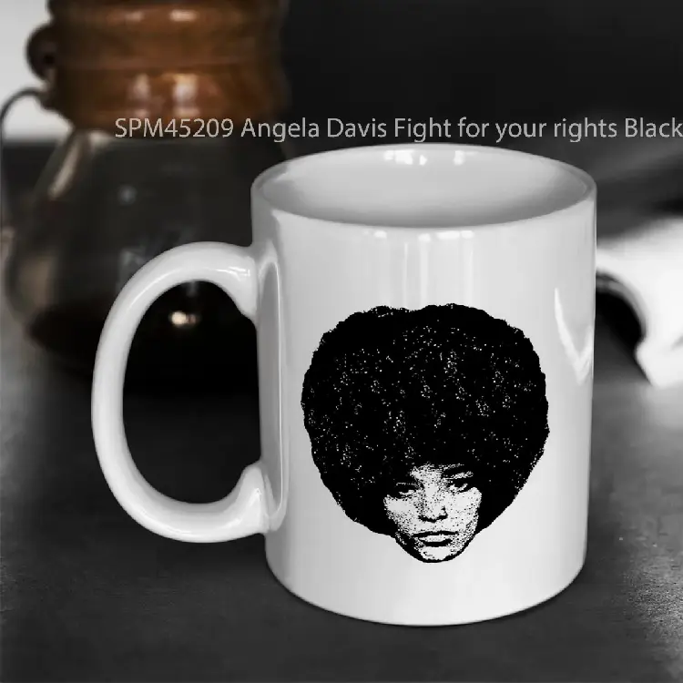 SPM45209 Angela Davis Fight for your rights Black version Gelas Keramik Supermug