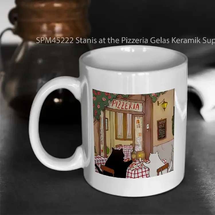 SPM45222 Stanis at the Pizzeria Gelas Keramik Supermug
