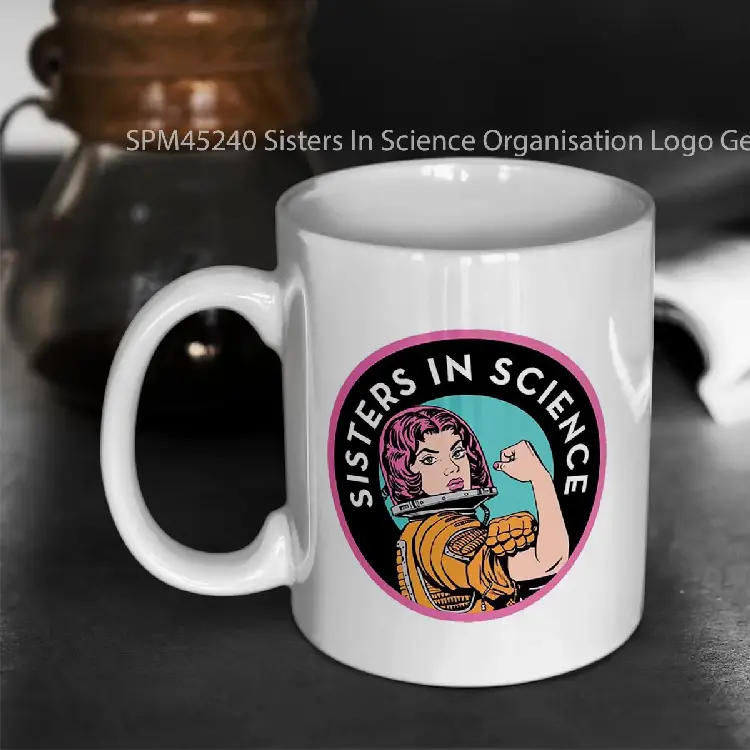 SPM45240 Sisters In Science Organisation Logo Gelas Keramik Supermug