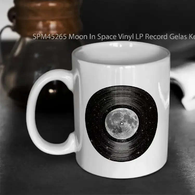 SPM45265 Moon In Space Vinyl LP Record Gelas Keramik Supermug