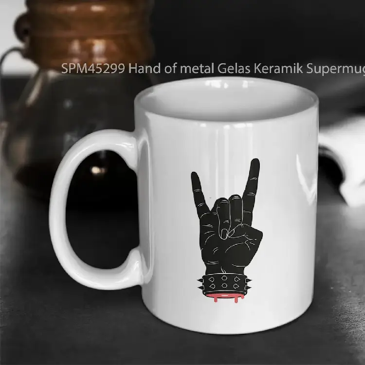 SPM45299 Hand of metal Gelas Keramik Supermug